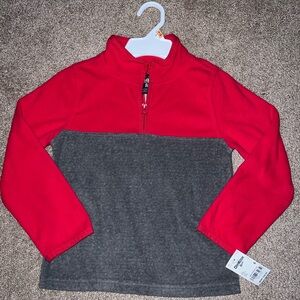 Oshkosh Bgosh fleece shirt, Boys, Red and grey, 6, *NWT